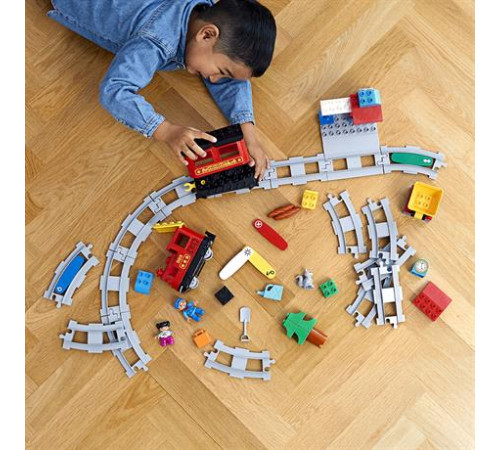 Конструктор LEGO DUPLO Town Паровоз на паровій тязі 59 деталей (10874) Конструктор LEGO DUPLO Town Паровоз на паровій тязі 59 деталей (10874)