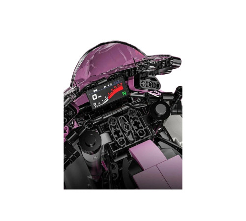 Дитячий конструктор Ramiz Мотоцикл-гонщик 2066 ел, чорно-рожевий