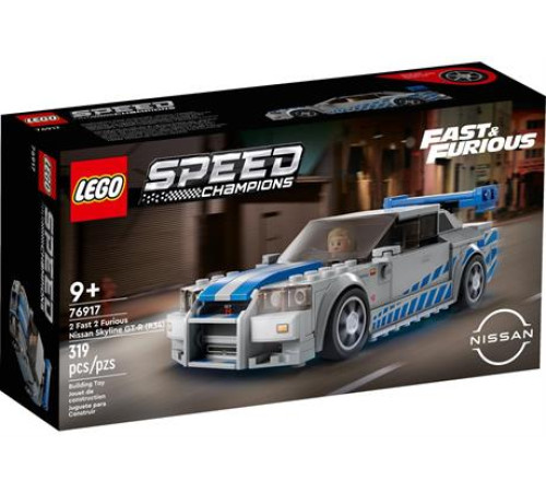 Конструктор LEGO Speed Champions Подвійний форсаж Nissan Skyline GT-R R34, 319 деталей (76917)