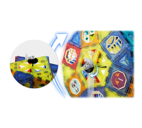 Конструктор магнітний Карусель Ricokids Конструктор магнітний Карусель Ricokids