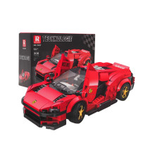Дитячий конструктор Reobrix 11027 Спортивний автомобіль 306 ел, червоний