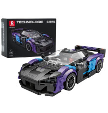 Дитячий конструктор Reobrix 678 Спортивний автомобіль 390 ел, чорно-синій