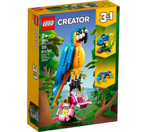 Конструктор LEGO Creator Екзотичний папуга 253 ел. (31136)