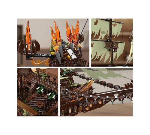 Дитячий конструктор Ramiz 13197 Піратський корабель 4364 ел, різнокольоровий