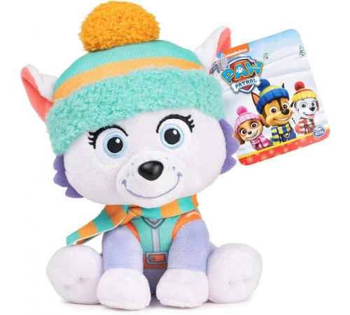 М'яка іграшка Spin Master Gund Цуценя Еверест Зимові свята 15 см "Щенячий патруль"