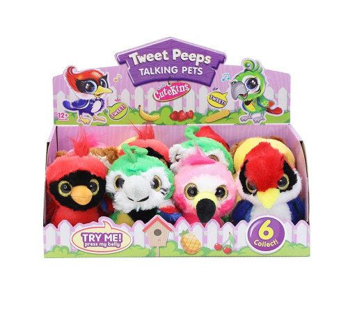 М'яка іграшка Funville Cutekins Гомінливі пташенята, Фламінго 12 см