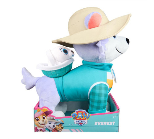 М'яка іграшка Spin Master Цуценя Еверест з улюбленцем 30 см "Щенячий патруль"