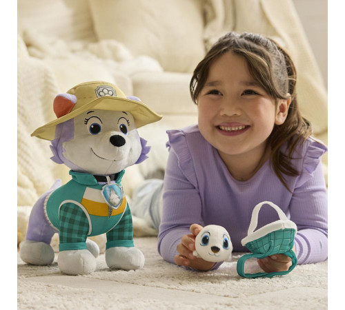М'яка іграшка Spin Master Цуценя Еверест з улюбленцем 30 см "Щенячий патруль"