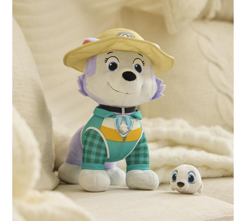 М'яка іграшка Spin Master Цуценя Еверест з улюбленцем 30 см "Щенячий патруль"