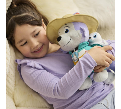 М'яка іграшка Spin Master Цуценя Еверест з улюбленцем 30 см "Щенячий патруль"