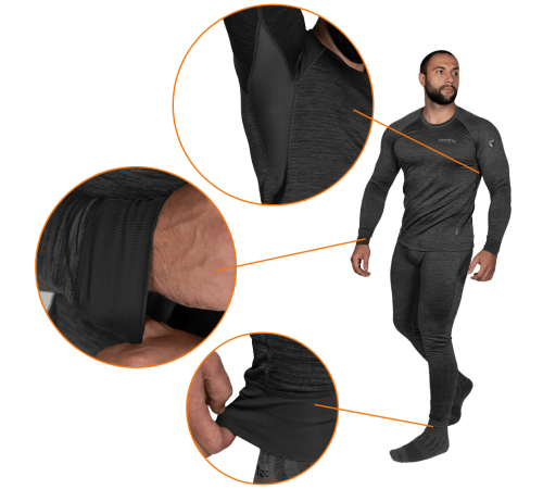 Термобілизна Polarheat QS Pro 2.0 Сірий Меланж (7366), L Термобілизна Polarheat QS Pro 2.0 Сірий Меланж (7366), L