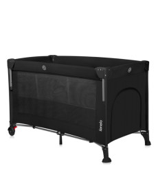 Ліжечко-манеж Lionelo ELLEN BLACK CARBON 125,5 х 65,5 х 77,8 см - чорний
