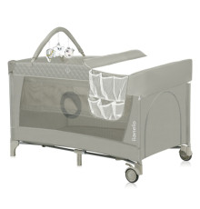 Ліжечко-манеж Lionelo FLOWER  CAPPUCCINO 84 х 125 х 41 см - сірий