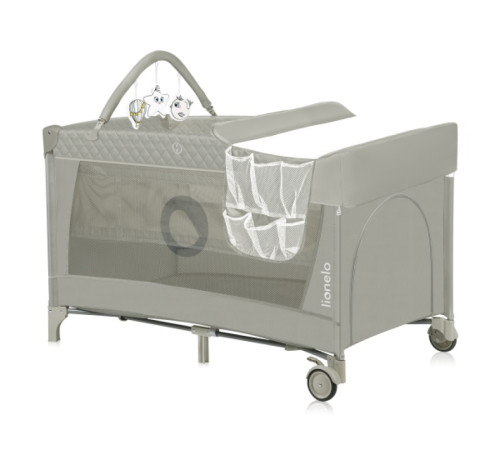 Ліжечко-манеж Lionelo FLOWER CAPPUCCINO 84 х 125 х 41 см - сірий Ліжечко-манеж Lionelo FLOWER CAPPUCCINO 84 х 125 х 41 см - сірий