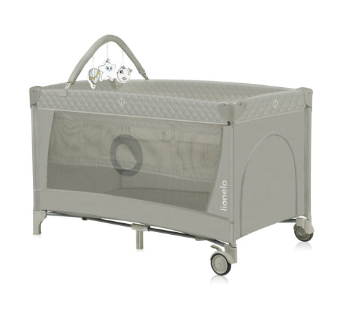 Ліжечко-манеж Lionelo FLOWER CAPPUCCINO 84 х 125 х 41 см - сірий Ліжечко-манеж Lionelo FLOWER CAPPUCCINO 84 х 125 х 41 см - сірий