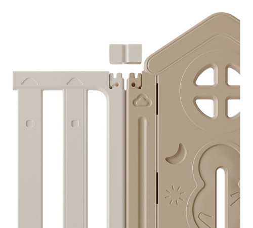Дитячий манеж inSPORTline Doorino 150 x 180 x 100 см, бежевий