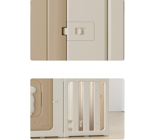Дитячий манеж inSPORTline Doorino 150 x 180 x 100 см, бежевий
