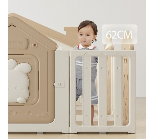 Дитячий манеж inSPORTline Doorino 150 x 180 x 100 см, бежевий