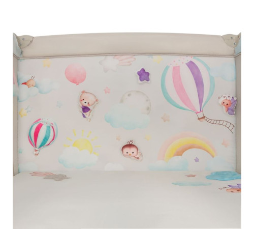 Манеж Lionelo MILLE PLUS GREY BEIGE 100 x 100 x 77 см - бежевий Манеж Lionelo MILLE PLUS GREY BEIGE 100 x 100 x 77 см - бежевий