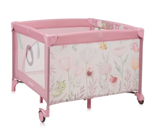 Манеж Lionelo MILLE PLUS PINK 100 x 100 x 77 см - рожевий Манеж Lionelo MILLE PLUS PINK 100 x 100 x 77 см - рожевий