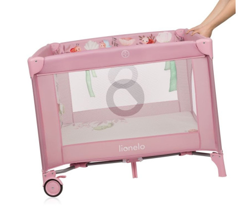 Манеж Lionelo MILLE PLUS PINK 100 x 100 x 77 см - рожевий Манеж Lionelo MILLE PLUS PINK 100 x 100 x 77 см - рожевий