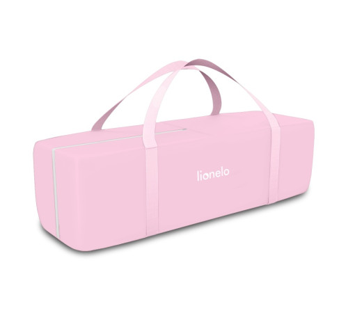 Ліжечко-манеж Lionelo Flower Flamingo 84 х 125 х 41 см - рожево-сірий