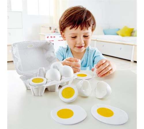 Іграшкові продукти Hape Дерев'яні яйця в лотку (E3156) Іграшкові продукти Hape Дерев'яні яйця в лотку (E3156)