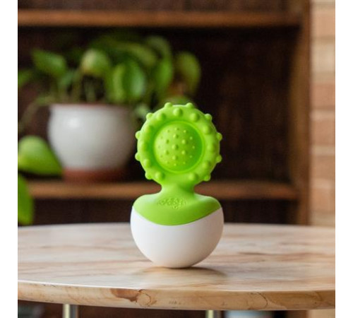 Прорізувач-неваляшка Fat Brain Toys dimpl wobl зелений (F2173ML) Прорізувач-неваляшка Fat Brain Toys dimpl wobl зелений (F2173ML)
