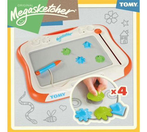 Магнітна дошка для малювання Megasketcher біло-помаранчевий (T6555) Магнітна дошка для малювання Megasketcher біло-помаранчевий (T6555)