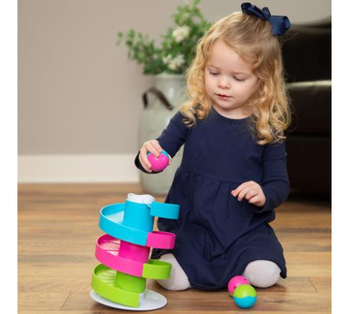 Розвивальна іграшка Fat Brain Toys Wobble Run Трек-балансир для кульок (F273ML) Розвивальна іграшка Fat Brain Toys Wobble Run Трек-балансир для кульок (F273ML)