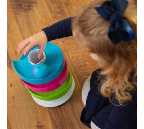 Розвивальна іграшка Fat Brain Toys Wobble Run Трек-балансир для кульок (F273ML) Розвивальна іграшка Fat Brain Toys Wobble Run Трек-балансир для кульок (F273ML)