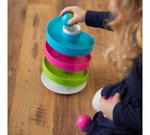 Розвивальна іграшка Fat Brain Toys Wobble Run Трек-балансир для кульок (F273ML) Розвивальна іграшка Fat Brain Toys Wobble Run Трек-балансир для кульок (F273ML)