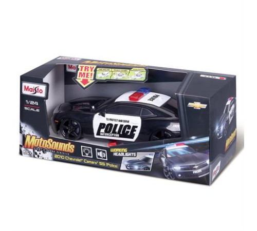 Автомодель Maisto Chevrolet Camaro SS RS Police зі світлом та звуками 1:24 (81236 black)