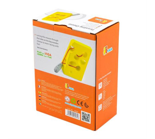 Дерев'яна шнурівка Viga Toys Сир (56281) Дерев'яна шнурівка Viga Toys Сир (56281)