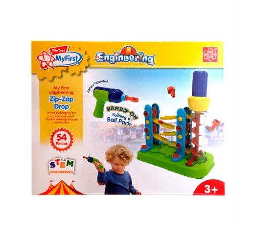 Набір для складання Edu-Toys Гірка-зигзаг з інструментами 54 деталі (JS021) Набір для складання Edu-Toys Гірка-зигзаг з інструментами 54 деталі (JS021)