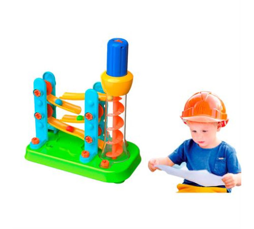 Набір для складання Edu-Toys Гірка-зигзаг з інструментами 54 деталі (JS021) Набір для складання Edu-Toys Гірка-зигзаг з інструментами 54 деталі (JS021)