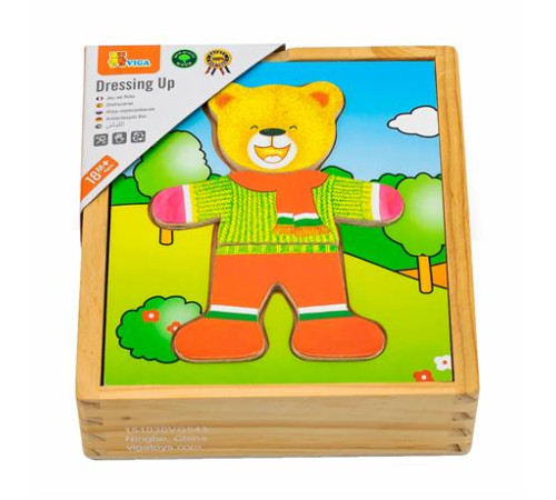 Дерев'яний ігровий набір Viga Toys Гардероб ведмедика (56401) Дерев'яний ігровий набір Viga Toys Гардероб ведмедика (56401)