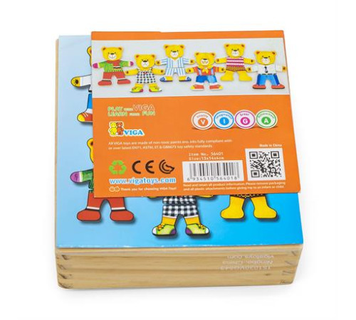 Дерев'яний ігровий набір Viga Toys Гардероб ведмедика (56401) Дерев'яний ігровий набір Viga Toys Гардероб ведмедика (56401)