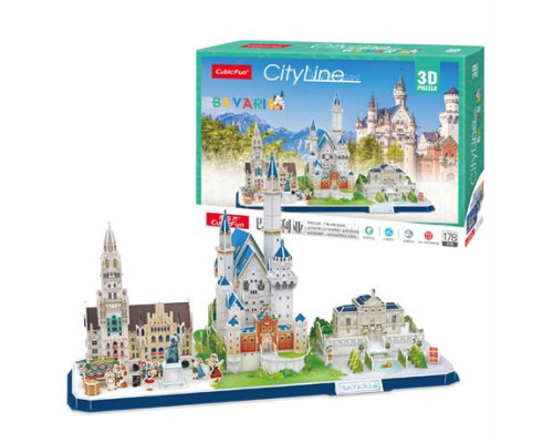 3D пазл CubicFun City Line Баварія (MC267h)