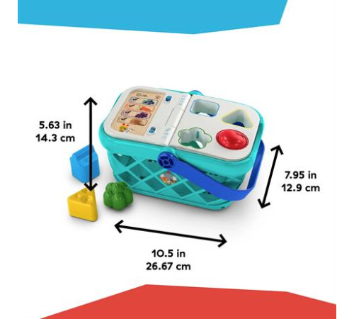 Сортер Baby Einstein Кошик із покупками зі звуками (800913) Сортер Baby Einstein Кошик із покупками зі звуками (800913)