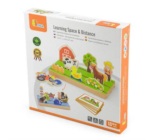 Дерев'яний ігровий набір Viga Toys Простір і відстань (50183) Дерев'яний ігровий набір Viga Toys Простір і відстань (50183)