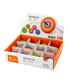 Дерев'яна іграшка Viga Toys Дзиґа 12 шт. в ассорт. (53906)