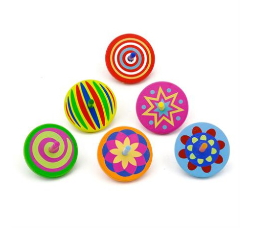 Дерев'яна іграшка Viga Toys Дзиґа 12 шт. в ассорт. (53906) Дерев'яна іграшка Viga Toys Дзиґа 12 шт. в ассорт. (53906)