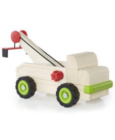 Велика машинка Guidecraft Block Science Trucks Евакуатор дерев'яний 37 см (G7532)