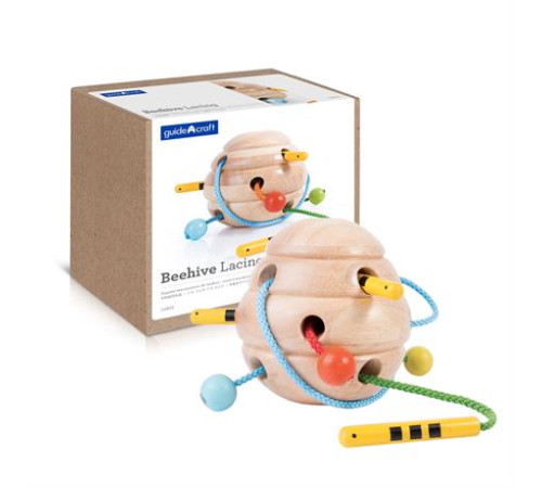 Дерев'яне шнурівка Guidecraft Manipulatives Вулик (G6802) Дерев'яне шнурівка Guidecraft Manipulatives Вулик (G6802)