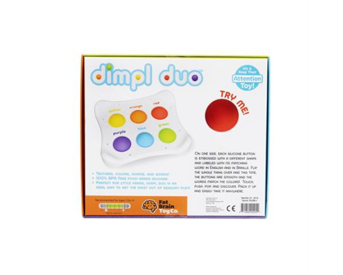 Іграшка-антистрес Fat Brain Toys Dimpl Duo Брайль Колір Форма Назва (FA208-1)