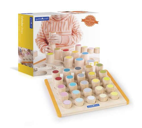 Дерев'яний сортер Guidecraft Manipulatives Кольорові циліндри (G6734) Дерев'яний сортер Guidecraft Manipulatives Кольорові циліндри (G6734)