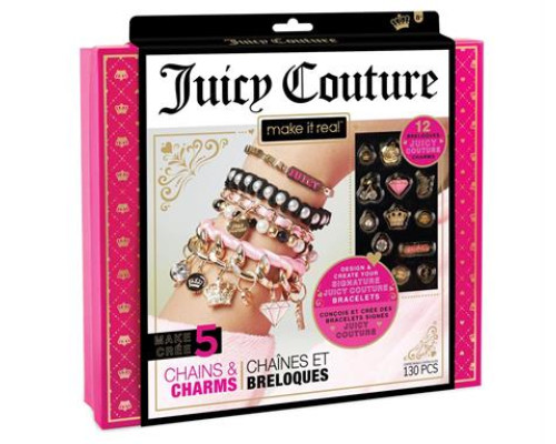 Набір для створення шарм-браслетів Make it Real Juicy Couture Королівський шарм 130 ел. (MR4404)