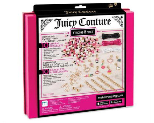 Набір для створення шарм-браслетів Make it Real Juicy Couture Рожевий зорепад 470 ел. (MR4408)