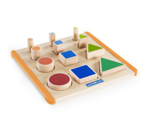 Дерев'яний сортер Guidecraft Manipulatives Фігури і розміри (G6737) Дерев'яний сортер Guidecraft Manipulatives Фігури і розміри (G6737)